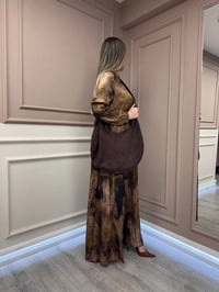 Lissmore 6096 Kahve Çanta Detaylı Elbise