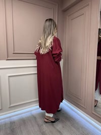 Magazin 4383 Bordo Uzun Tensel Tunik