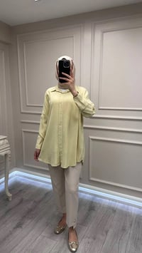 Magazin 7351 Sarı Tensel Gömlek