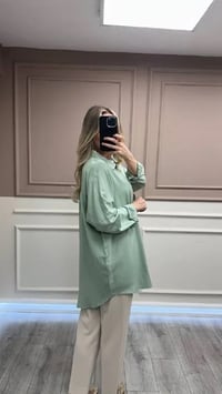 Magazin 7351 Yeşil Tensel Gömlek