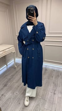Magazin 7407 Koyu Mavi Tensel Trenç