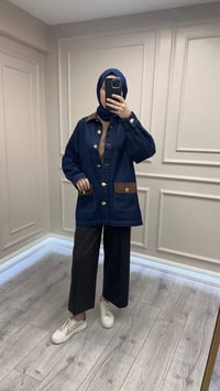 Magazin 7432 Lacivert Gold Düğmeli Ceket
