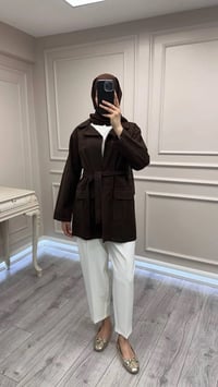 Magazin 7507 Kahve Ara Boy Trenç
