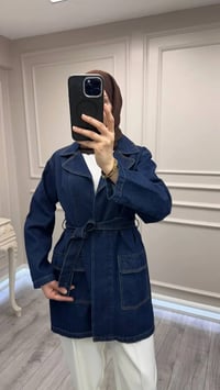 Magazin 7507 Koyu Mavi Ara Boy Trenç