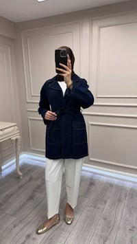 Magazin 7507 Koyu Mavi Ara Boy Trenç