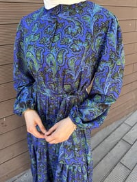 Merwish MRW1694 Lacivert Bloom Serisi Elbise