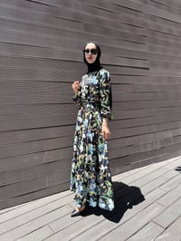 Merwish MRW1706 Siyah Bloom Serisi Elbise