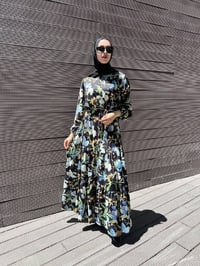 Merwish MRW1706 Siyah Bloom Serisi Elbise