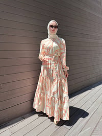 Merwish MRW1707 Oranj Elbise