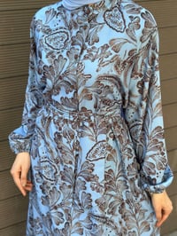 Merwish MRW1803 Bebe Mavi Lady Krep Elbise