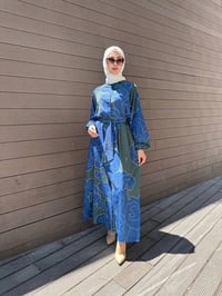 Merwish MRW1803 Lacivert Lady Krep Elbise