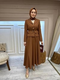 Miori TD24K05 Kahve Laura Etekli Takım
