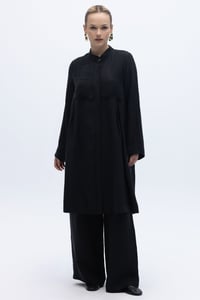 Miss Dalida 2267351 Siyah Cepli İpek Keten Bol Paça Pantolon