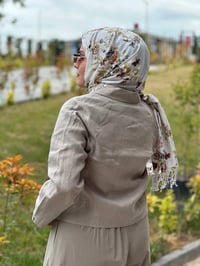 Miss Dalida 2268256 Taş Gömlek Yaka Cepli Keten Ceket