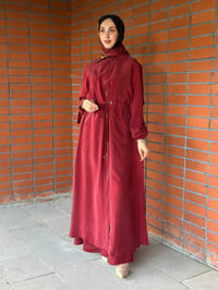 Miss Dalida 2268329 Cherry Fermuarlı Beli Büzgülü Cupro Ceket