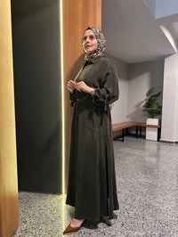 Miss Dalida 2268329 Kakao Fermuarlı Beli Büzgülü Cupro Ceket