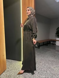Miss Dalida 2268329 Kakao Fermuarlı Beli Büzgülü Cupro Ceket