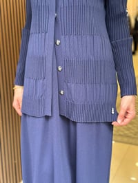 Miss Dalida 3260001 Lacivert Örgü Teknikli Elbise Hırka Takım