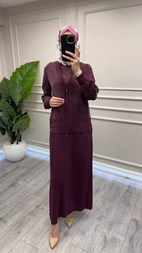 Miss Dalida 3260801 Bordo Merserize İpek Takım