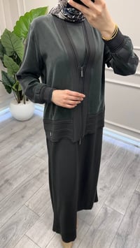 Miss Dalida 3260801 Haki Merserize İpek Takım