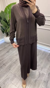 Miss Dalida 3260801 Kahve Merserize İpek Takım
