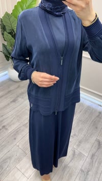 Miss Dalida 3260801 Lacivert Merserize İpek Takım
