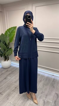 Miss Dalida 3260801 Lacivert Merserize İpek Takım