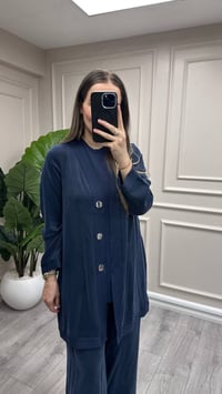 Miss Dalida 3260802 Triko İçlikli Lacivert Hırka