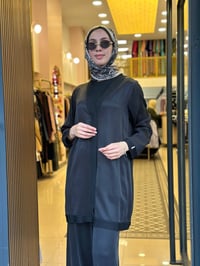 Miss Dalida 3260802 Triko İçlikli Siyah Hırka