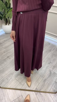 Miss Dalida 3262001 Bordo Örgü Teknikli Triko Kiloş Etek