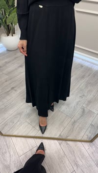 Miss Dalida 3262001 Siyah Örgü Teknikli Triko Kiloş Etek