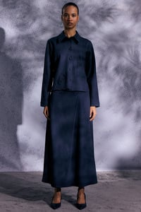 Miss Dalida 3262251 Lacivert Çan Kesim Denim Etek