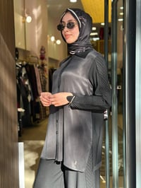 Miss Dalida 3263801 Siyah Baklava Dilim Detaylı Klasik Gömlek