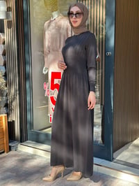 Miss Dalida 3264001 Haki Kalın Fitilli Triko Elbise