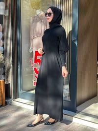 Miss Dalida 3264001 Siyah Kalın Fitilli Triko Elbise