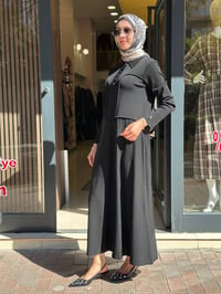 Miss Dalida 3264003 Siyah Gömlek Yaka Uzun Triko Elbise
