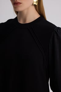 Miss Dalida 3264009 Siyah Önü Ajurlu Bisiklet Yaka Uzun Elbise
