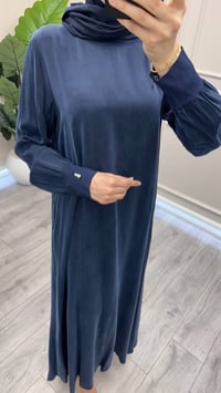 Miss Dalida 3264803 Lacivert A Kesim Bisiklet Yaka Uzun Elbise