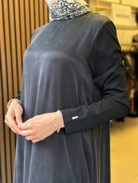 Miss Dalida 3264804 Siyah Kolları Triko Uzun Elbise