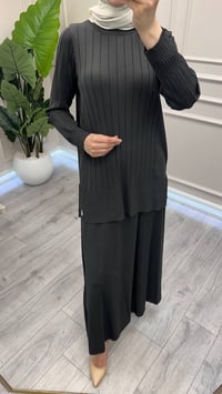 Miss Dalida 3266003 Haki Kalın Fitilli Beli Lastikli Tunik