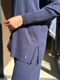 Miss Dalida 3266003 Lacivert Kalın Fitilli Beli Lastikli Tunik