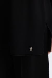 Miss Dalida 3266009 Siyah Yuvarlak Yaka Basic Tunik