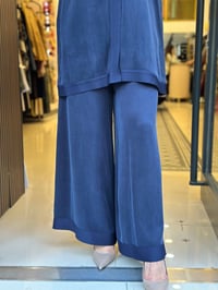 Miss Dalida 3267801 Lacivert Geniş Paça Klasik Pantolon