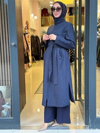 Miss Dalida 3268276 Triko Astarlı Lacivert Denim Kap 