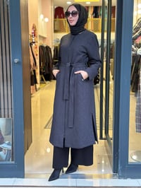 Miss Dalida 3268276 Triko Astarlı Siyah Denim Kap 