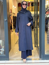 Miss Dalida 3268277 Lacivert Kapşonlu Kap