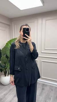 Miss Dalida 3268801 Modern Siluetli Siyah Blazer Ceket