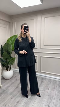 Miss Dalida 3268801 Modern Siluetli Siyah Blazer Ceket