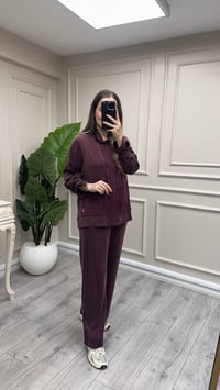 Miss Dalida 3268802 Yüksek Yaka Cepli Oubergine Minimal Ceket