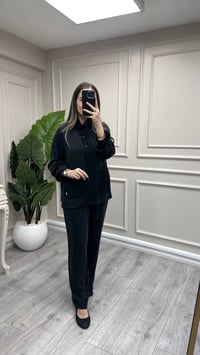 Miss Dalida 3268802 Yüksek Yaka Cepli Siyah Minimal Ceket